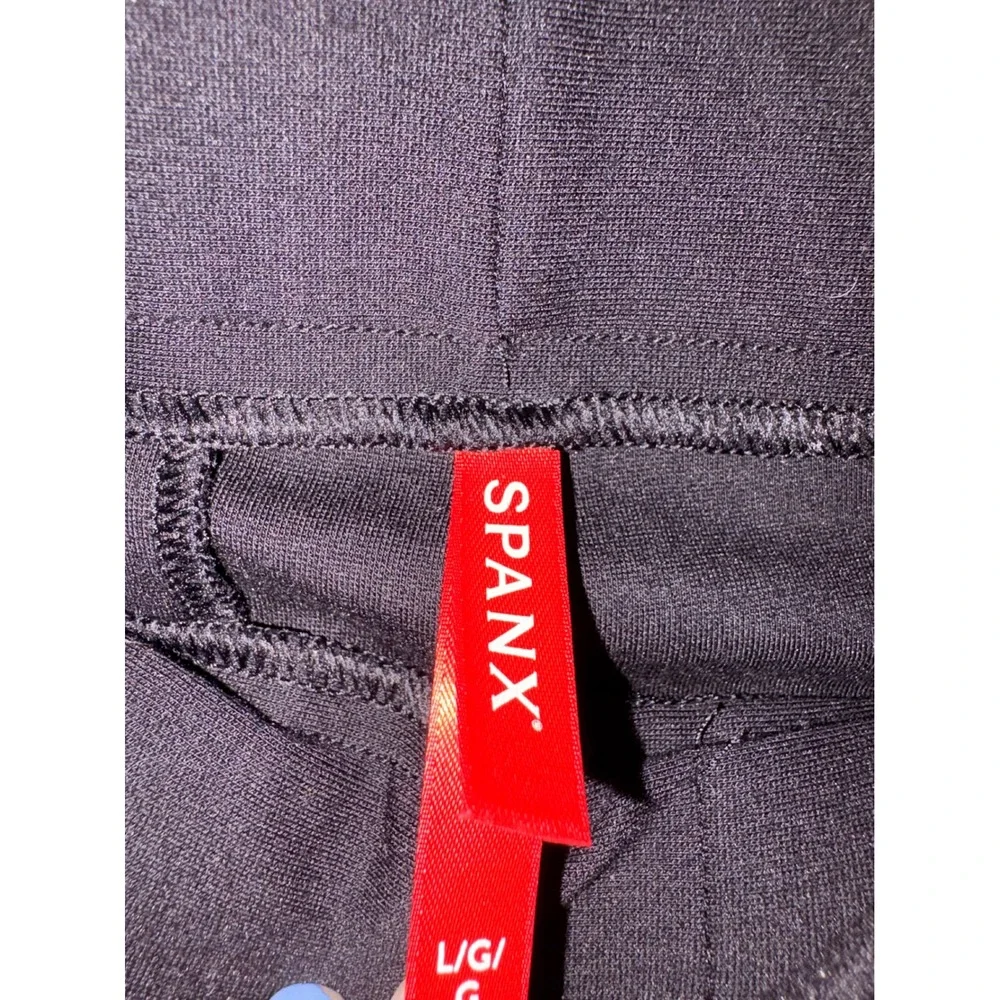 Spanx‎ The Perfect Pant Black Wide Leg Ponte Trousers Womens Large High Rise